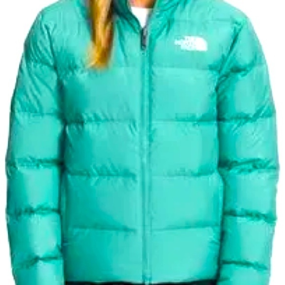The North Face Kids Puffer Jacket - Teal Reversible Small(7/8)